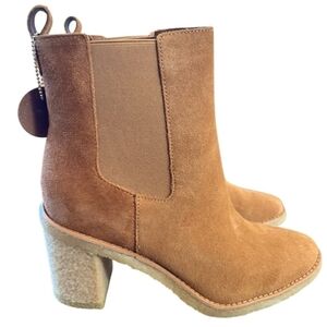 Lauren Ralph Lauren Marianna Brown Suede Booties Size 8.5 NIB